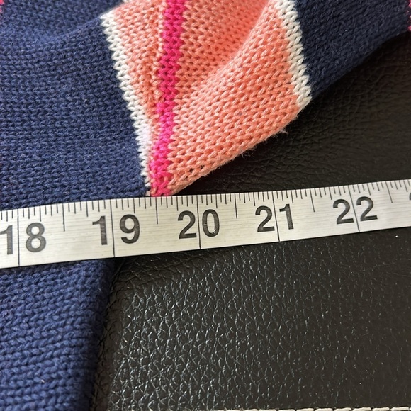 Lilly Pulitzer Daryn Sweater True Navy Island Jungle Multi Stripe Jumper Sz M - Picture 15 of 16